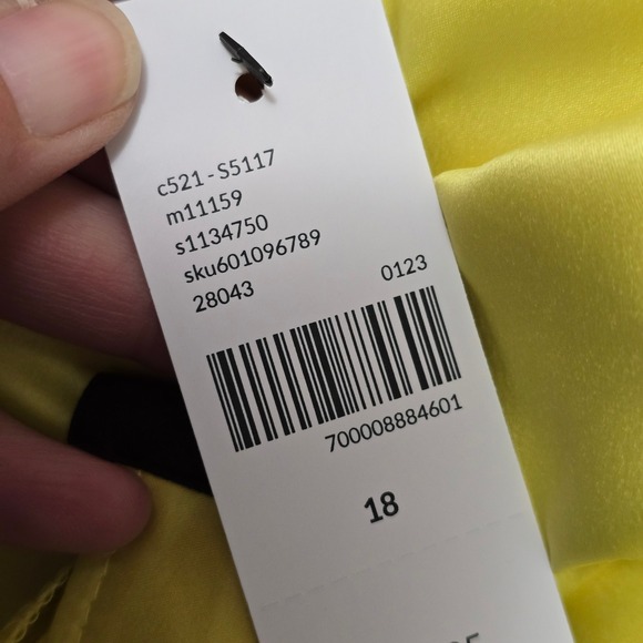 Lane Bryant Satin Cami Size 18 Yellow Adjustable Spaghetti Strap Tank Top - Picture 7 of 9